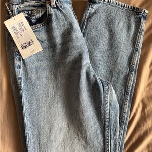 H&M Blue Straight Leg Jeans